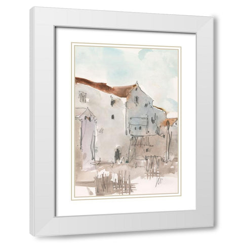 Another Frigiliana Sketch II White Modern Wood Framed Art Print with Double Matting by Dixon, Samuel