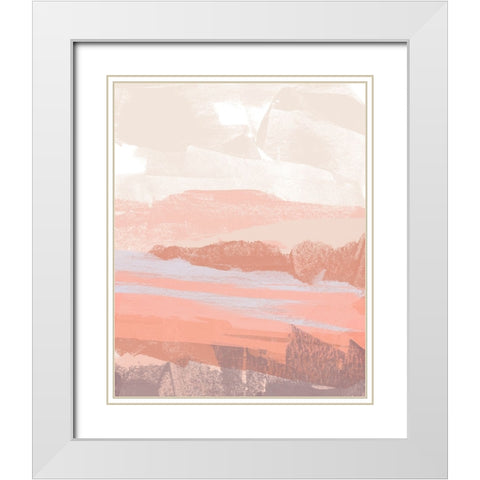 Paper Desert I White Modern Wood Framed Art Print with Double Matting by Green, Jacob