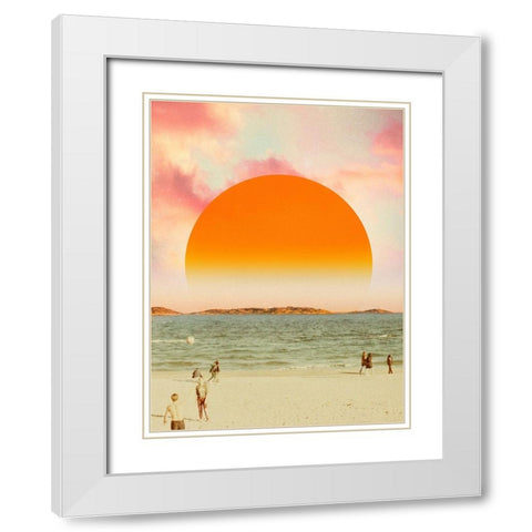 Retro Dreamscape II White Modern Wood Framed Art Print with Double Matting by Barnes, Victoria