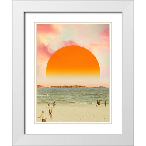 Retro Dreamscape II White Modern Wood Framed Art Print with Double Matting by Barnes, Victoria