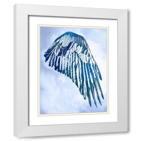 Wings in the Clouds II White Modern Wood Framed Art Print with Double Matting by Vision Studio