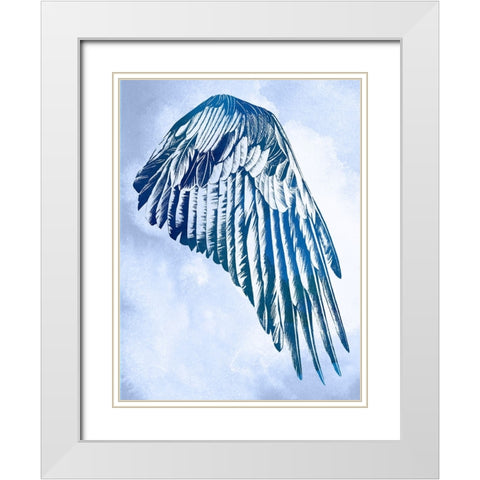 Wings in the Clouds II White Modern Wood Framed Art Print with Double Matting by Vision Studio