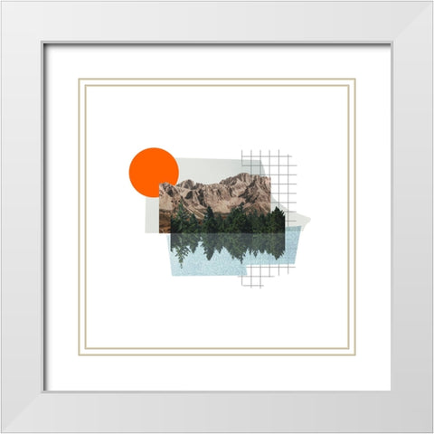 Get Away II White Modern Wood Framed Art Print with Double Matting by Wang, Melissa