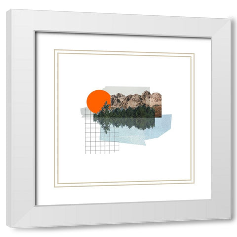 Get Away IV White Modern Wood Framed Art Print with Double Matting by Wang, Melissa