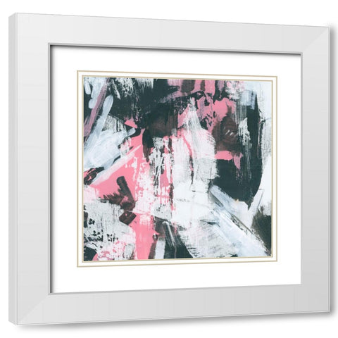 Graffiti Kiss IV White Modern Wood Framed Art Print with Double Matting by Vess, June Erica