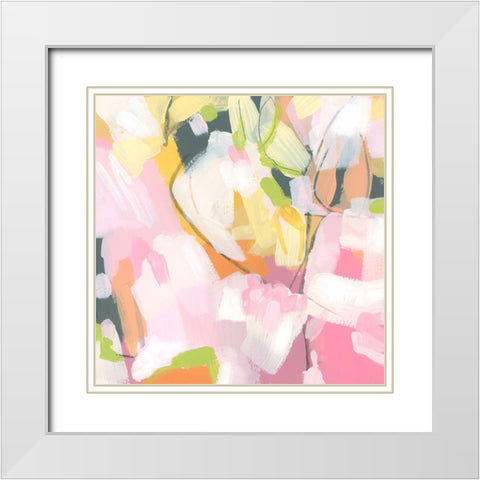Citrus Prism I White Modern Wood Framed Art Print with Double Matting by Vess, June Erica