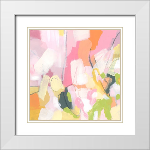Citrus Prism III White Modern Wood Framed Art Print with Double Matting by Vess, June Erica