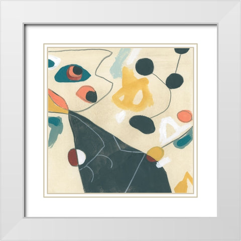 Ahora Mismo IV White Modern Wood Framed Art Print with Double Matting by Vess, June Erica