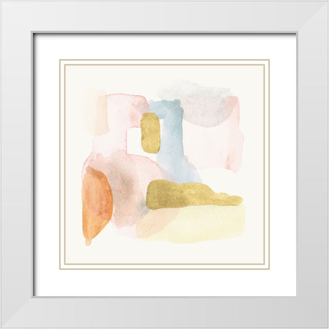 Like Clouds I White Modern Wood Framed Art Print with Double Matting by Wang, Melissa