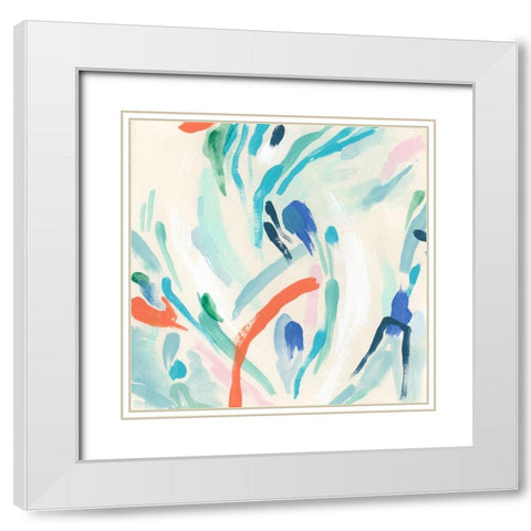 Spatial Interaction III White Modern Wood Framed Art Print with Double Matting by Vess, June Erica