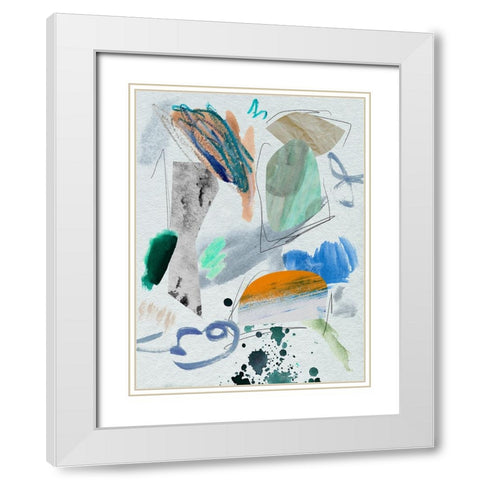 Ocean Surface II White Modern Wood Framed Art Print with Double Matting by Wang, Melissa