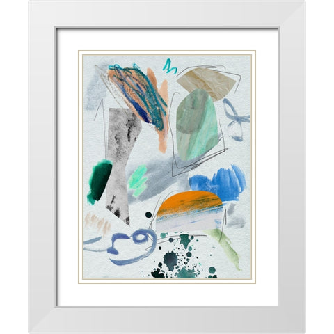 Ocean Surface II White Modern Wood Framed Art Print with Double Matting by Wang, Melissa