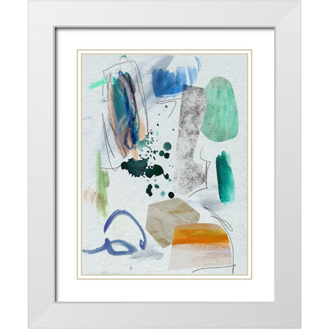 Ocean Surface III White Modern Wood Framed Art Print with Double Matting by Wang, Melissa