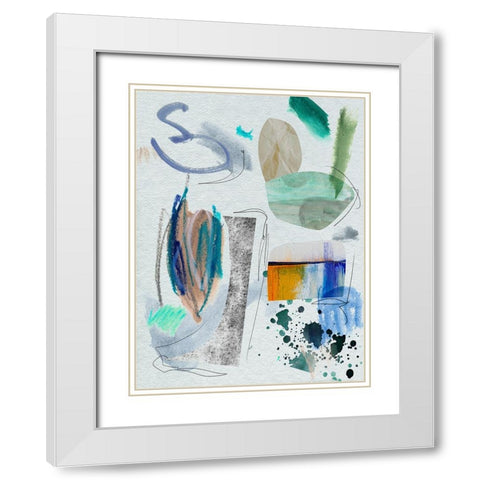 Ocean Surface IV White Modern Wood Framed Art Print with Double Matting by Wang, Melissa