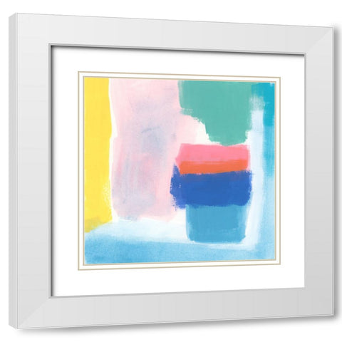 Pivot Palette IV White Modern Wood Framed Art Print with Double Matting by Vess, June Erica