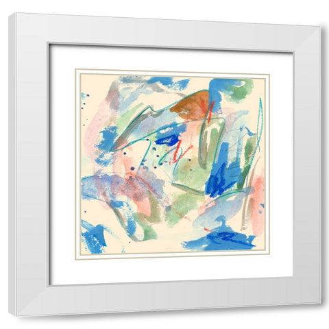 Mountain And Sea Study II White Modern Wood Framed Art Print with Double Matting by Wang, Melissa