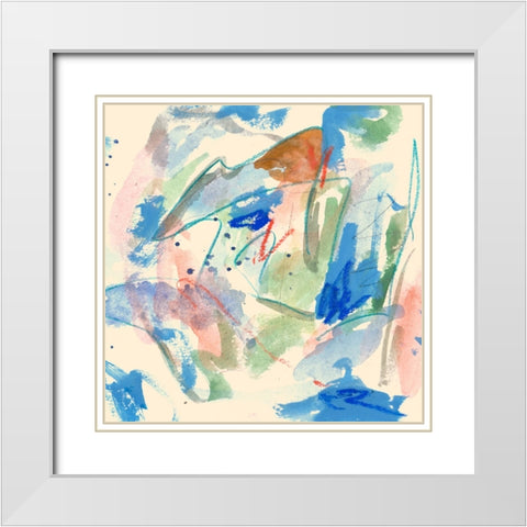 Mountain And Sea Study II White Modern Wood Framed Art Print with Double Matting by Wang, Melissa