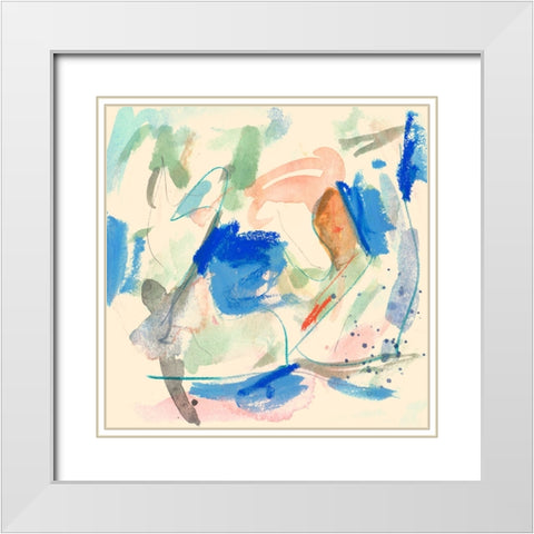 Mountain And Sea Study III White Modern Wood Framed Art Print with Double Matting by Wang, Melissa