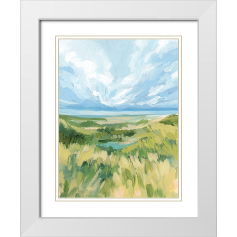 Coastal Dune I White Modern Wood Framed Art Print with Double Matting by Barnes, Victoria