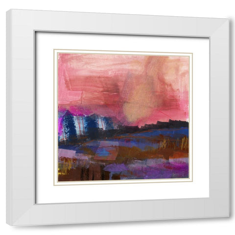 Carmine Skies  II White Modern Wood Framed Art Print with Double Matting by Quin, Marabeth