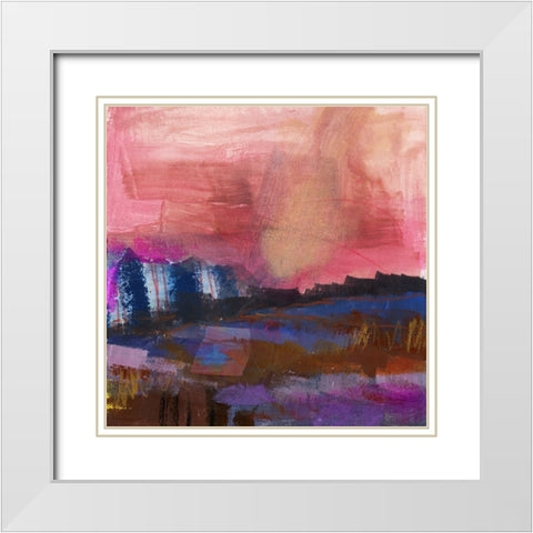 Carmine Skies  II White Modern Wood Framed Art Print with Double Matting by Quin, Marabeth