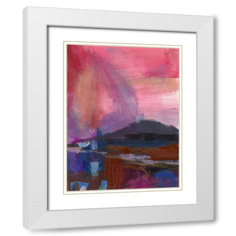 Carmine Skies  III White Modern Wood Framed Art Print with Double Matting by Quin, Marabeth