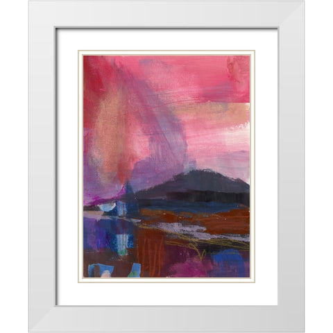 Carmine Skies  III White Modern Wood Framed Art Print with Double Matting by Quin, Marabeth