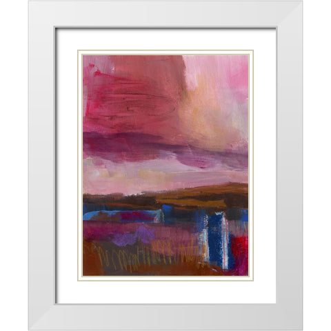 Carmine Skies  IV White Modern Wood Framed Art Print with Double Matting by Quin, Marabeth