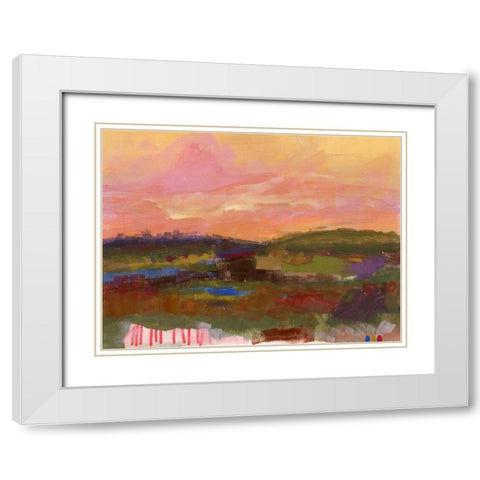 The Western Sky I White Modern Wood Framed Art Print with Double Matting by Quin, Marabeth