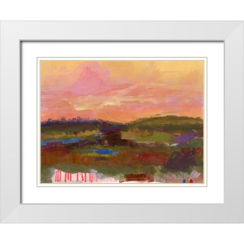 The Western Sky I White Modern Wood Framed Art Print with Double Matting by Quin, Marabeth
