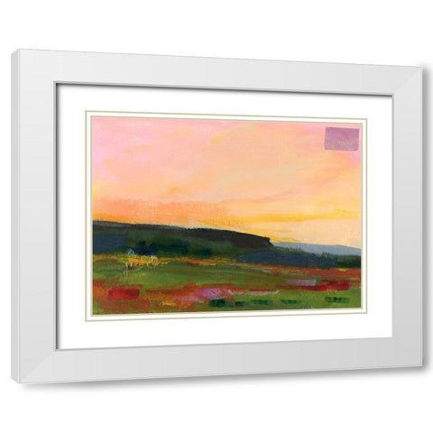 The Western Sky II White Modern Wood Framed Art Print with Double Matting by Quin, Marabeth