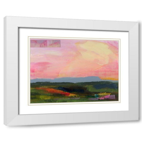 The Western Sky III White Modern Wood Framed Art Print with Double Matting by Quin, Marabeth