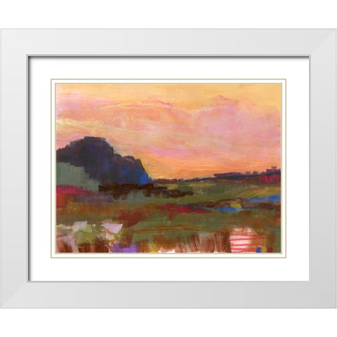 The Western Sky IV White Modern Wood Framed Art Print with Double Matting by Quin, Marabeth