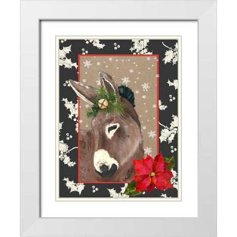 County Christmas Farm III White Modern Wood Framed Art Print with Double Matting by Reynolds, Jade