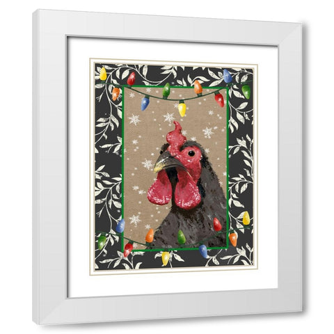 County Christmas Farm IV White Modern Wood Framed Art Print with Double Matting by Reynolds, Jade