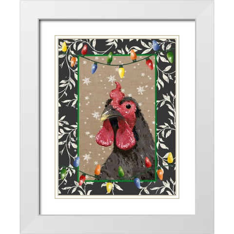 County Christmas Farm IV White Modern Wood Framed Art Print with Double Matting by Reynolds, Jade