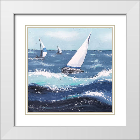 Final Sailing  I White Modern Wood Framed Art Print with Double Matting by Reynolds, Jade