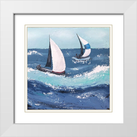 Final Sailing  II White Modern Wood Framed Art Print with Double Matting by Reynolds, Jade
