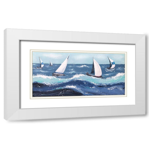 Final Sailing  III White Modern Wood Framed Art Print with Double Matting by Reynolds, Jade