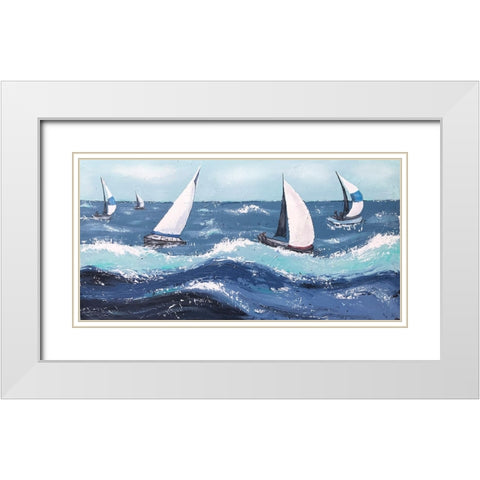 Final Sailing  III White Modern Wood Framed Art Print with Double Matting by Reynolds, Jade