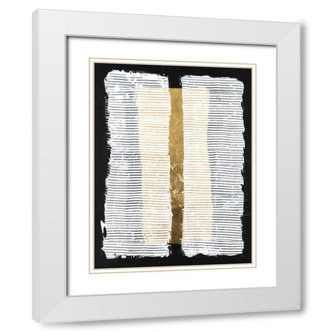 White Pillars I White Modern Wood Framed Art Print with Double Matting by Willett, Michael