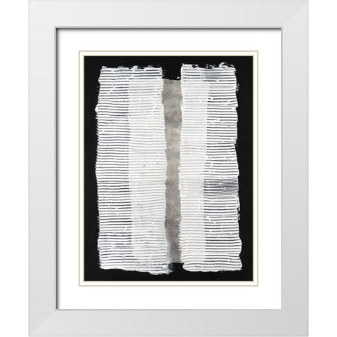 White Pillars II White Modern Wood Framed Art Print with Double Matting by Willett, Michael