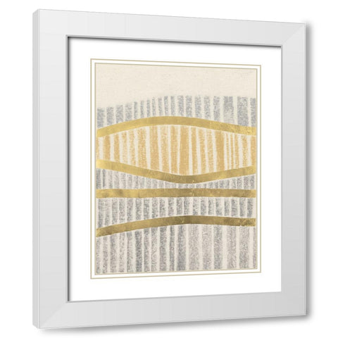 Pasture Bales I White Modern Wood Framed Art Print with Double Matting by Lam, Vanna