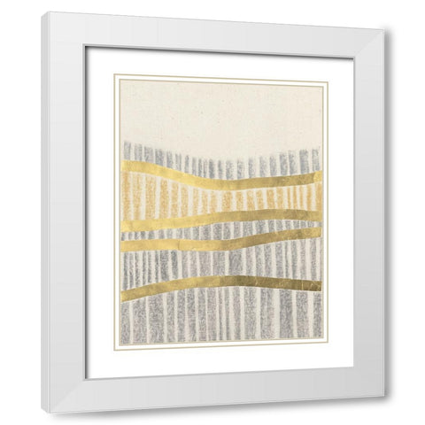 Pasture Bales II White Modern Wood Framed Art Print with Double Matting by Lam, Vanna