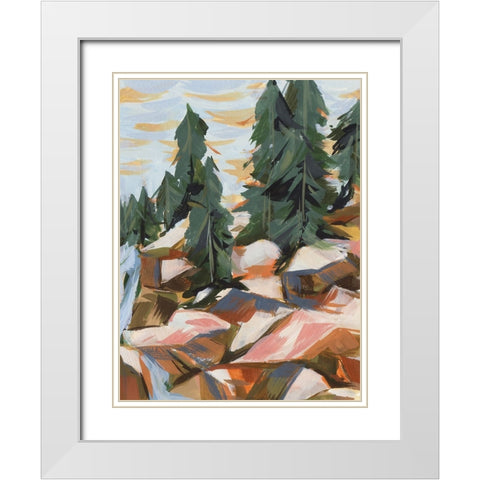 Forest Scape II White Modern Wood Framed Art Print with Double Matting by Wang, Melissa