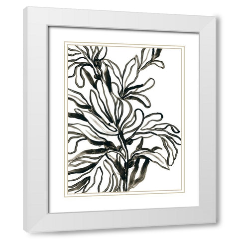 Kelp Contour II White Modern Wood Framed Art Print with Double Matting by Vess, June Erica