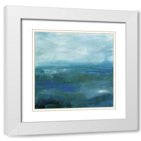 Delphina II White Modern Wood Framed Art Print with Double Matting by Barnes, Victoria