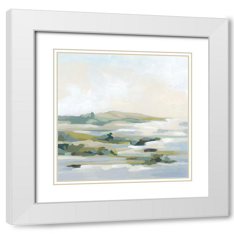Deciduous Coast I White Modern Wood Framed Art Print with Double Matting by Vess, June Erica