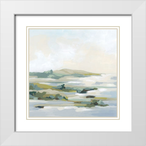 Deciduous Coast I White Modern Wood Framed Art Print with Double Matting by Vess, June Erica