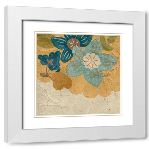 Sunshine Tapestry II White Modern Wood Framed Art Print with Double Matting by Zarris, Chariklia